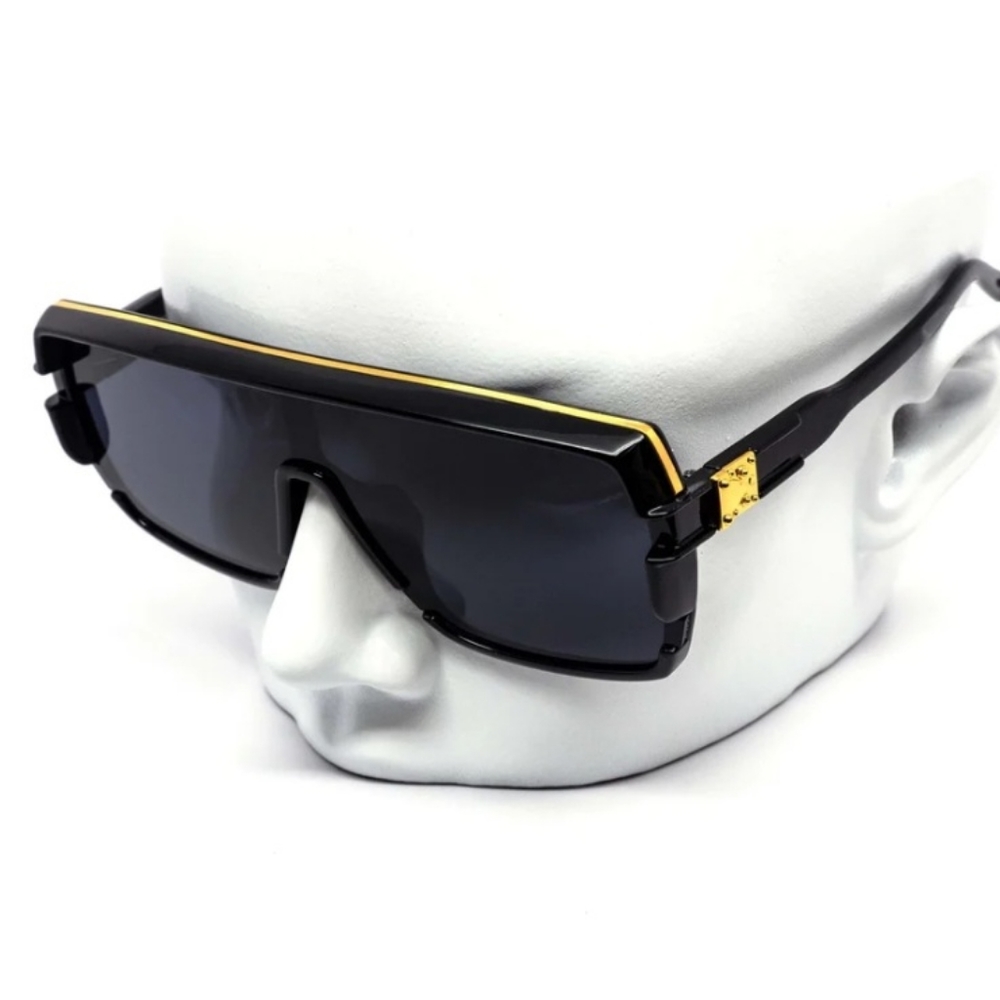 Oversized Square Visor Aviator. Unisex